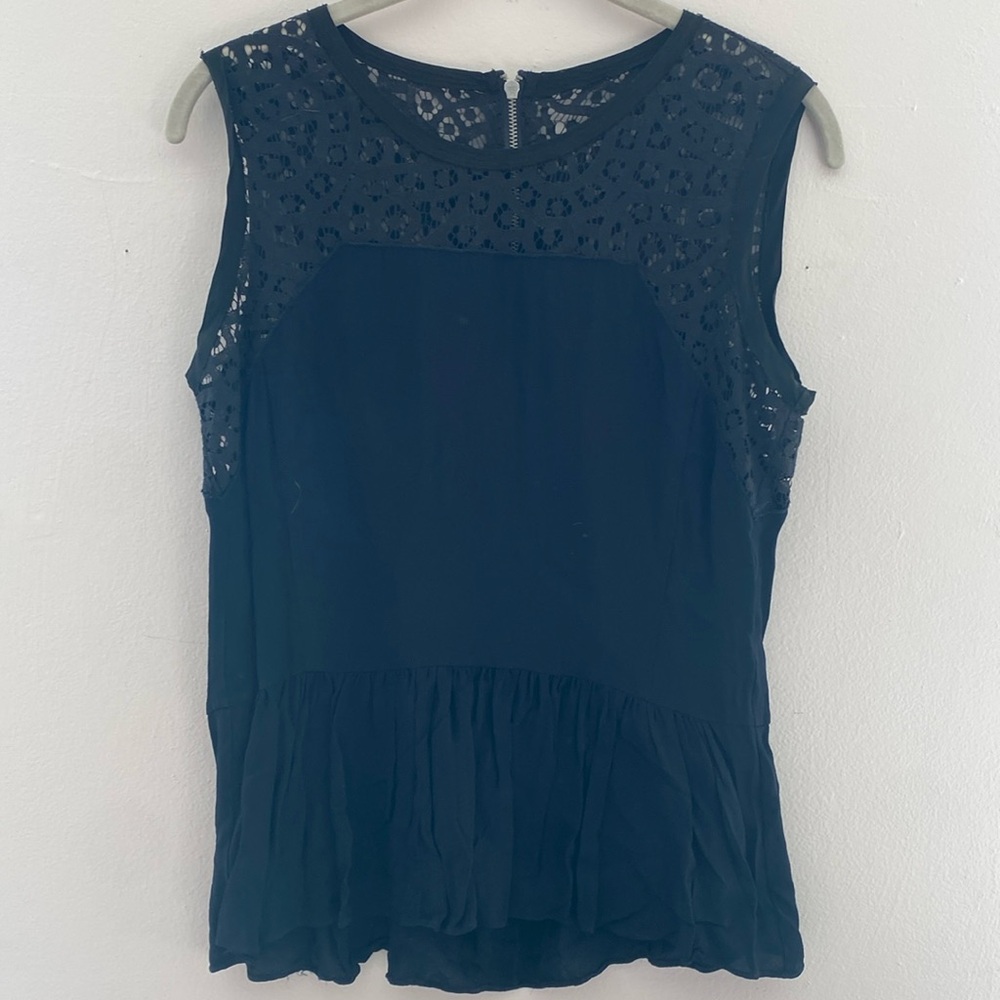 Rebecca Taylor sleeveless peplum blouse size 4